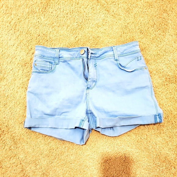 Blue women's shorts - Picture 1 of 9